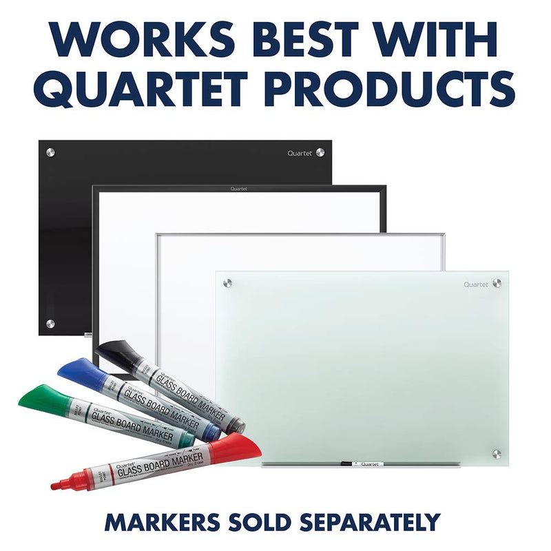 [Australia - AusPower] - Quartet Glass Whiteboard Eraser, Premium, Magnetic, 3-In-1, 6-1/2"x1-3/8", Silver (SFEB3) 