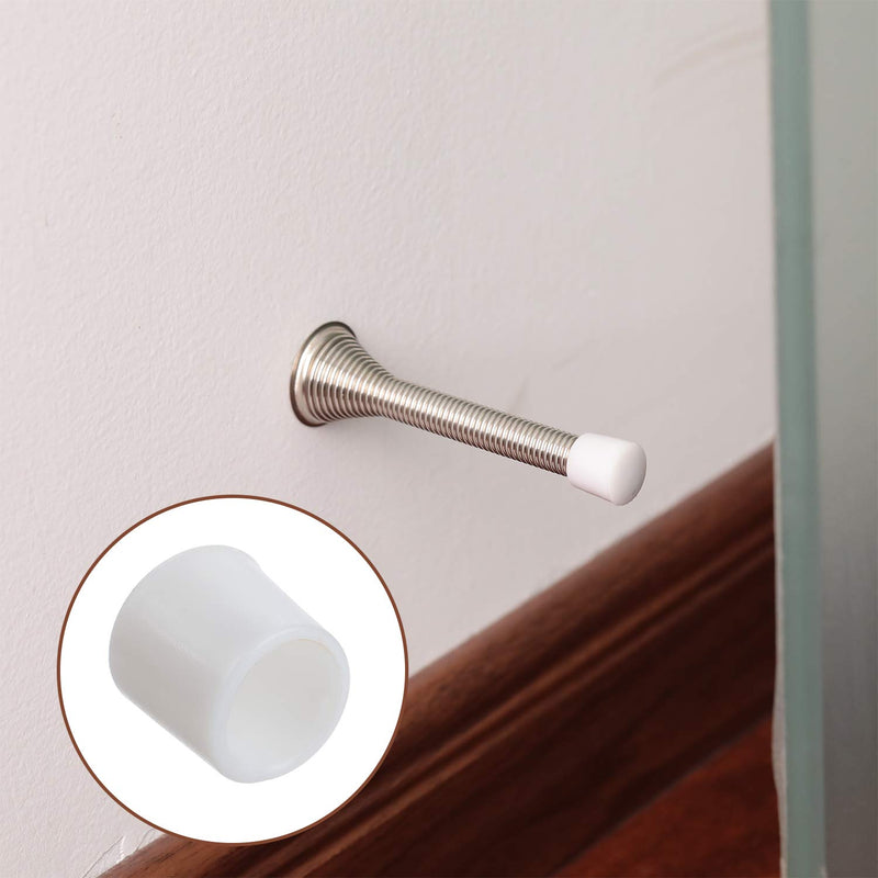 [Australia - AusPower] - Door Stop Bumper Tips 0.39 Inch Door Rubber Stop Bumper Replacement Stopper Tips Caps for Door and Wall Protection, White (20 Pieces) 20 