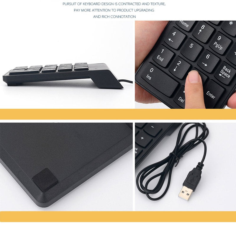 [Australia - AusPower] - Numeric Keypad,USB Numeric Keypad,Kadaon USB 18 Key Number Numeric Keypad Keyboard for Laptop/Notebook PC Computer 