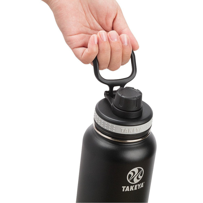 [Australia - AusPower] - Takeya, Black Originals Vacuum-Insulated Stainless-Steel Water Bottle, 18oz, 18 oz 