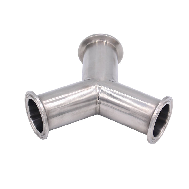[Australia - AusPower] - DERNORD Tri Clamp Wye Clamp End True Y Type Cross Tee Tube Stainless Steel 304 Three Way Elbow 1.5 Inch Pipe OD 