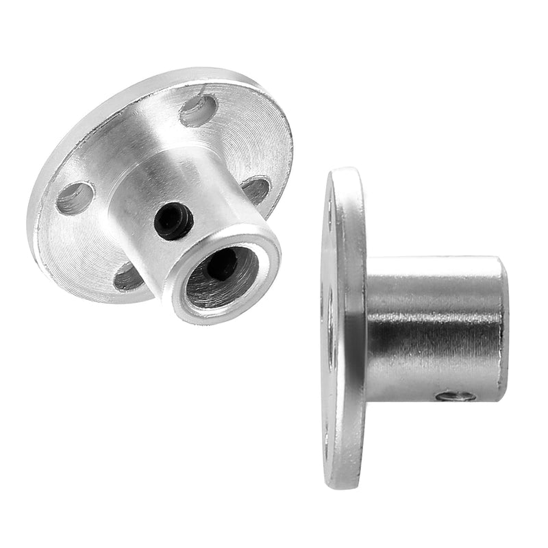 [Australia - AusPower] - Bonsicoky 4 Pcs 6mm Rigid Flange Coupling, High Hardness Metal Axis Bearing Fittings Motor Connector, Guide Shaft Support Coupler for DIY RC Model 