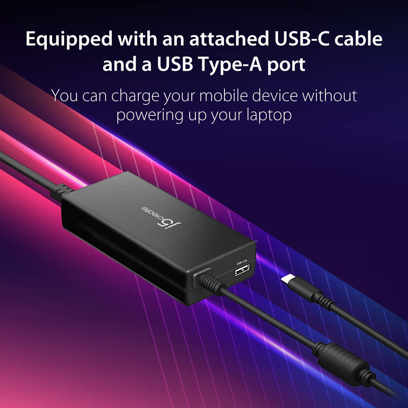 [Australia - AusPower] - j5create USB Type C PD 100W Fast Charger for MacBook Pro, Chromebook, Laptop, Notebook, Tablet, Android, iPhone, iPad Pro, Smart Phone (JUP2290) 