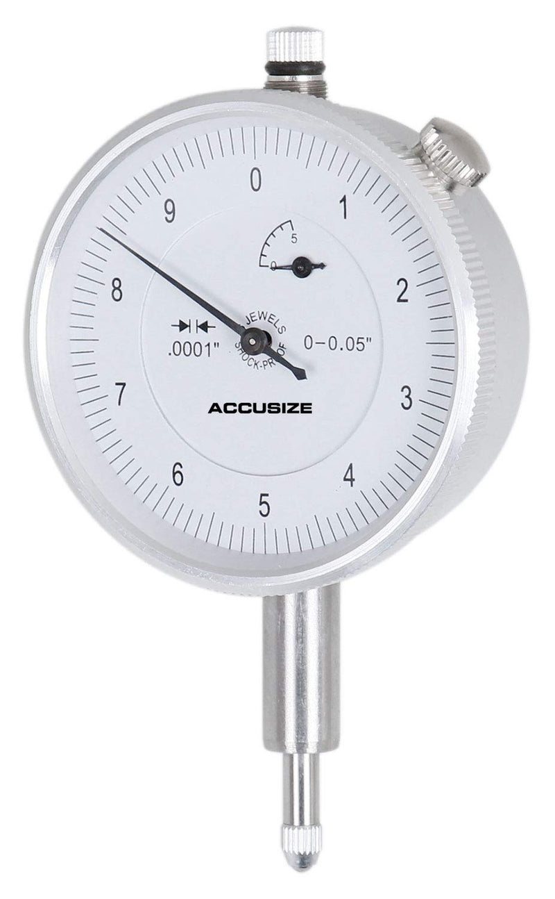 [Australia - AusPower] - Accusize Industrial Tools Agd2 Style 0-0.05'' by 0.0001'' Dial Indicator with Lug Back, P900-S097 0-0.05" x 0.0001" 