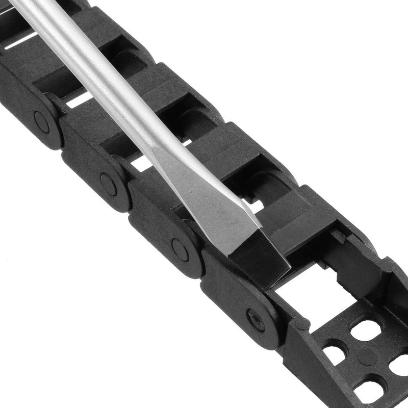 [Australia - AusPower] - uxcell Drag Chain Cable Carrier Closed Type with End Connectors 7X15mm 1 Meter Plastic for Electrical CNC Router Machines Black 7mmX15mm 