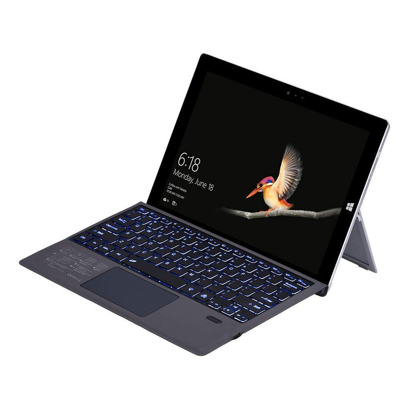 [Australia - AusPower] - Surface Pro 7 Wireless Bluetooth Keyboard with Touchpad 7 Color Backlit Rechargeable Battery Detachable Keyboard for Microsoft Surface Pro 4/5/6/7/7+ 