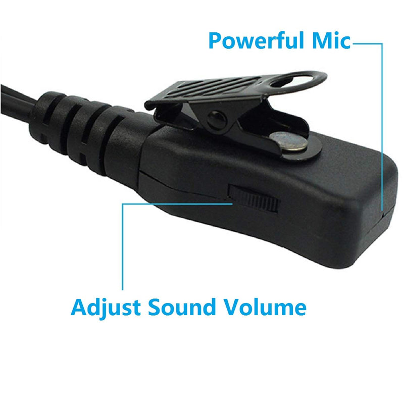 [Australia - AusPower] - Retevis 2 Way Radio Earpiece Volume Adjustment G Shape Headset with Mic for Baofeng UV-5R Retevis H-777 RT-5R RT22 RT21 Kenwood Walkie Talkie (1 Pack) 