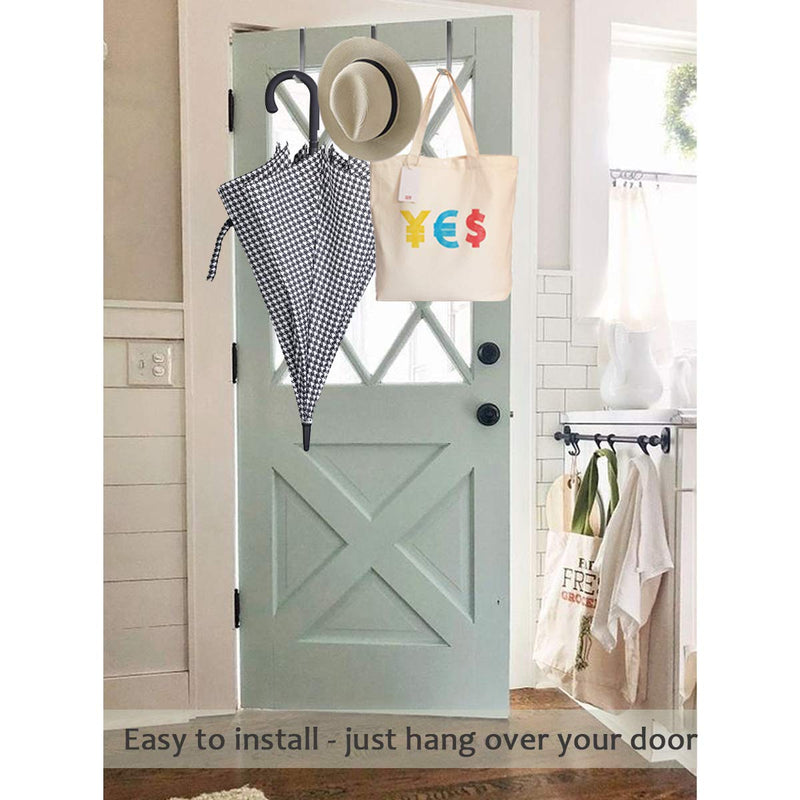 [Australia - AusPower] - 10Pcs Over The Door Hooks, Metal Door Hanger Z Hooks, Sturdy Over Door Hooks for Hanging Clothes, Towels, Coats and More 