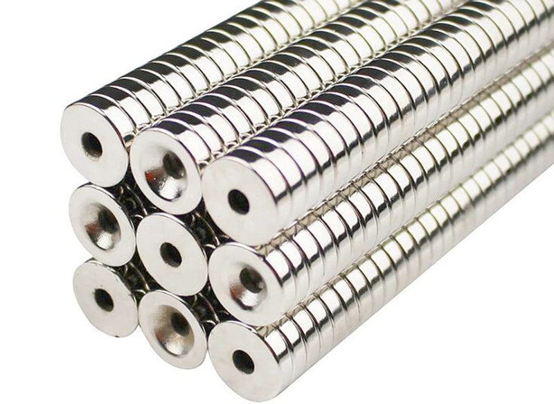 [Australia - AusPower] - ZDYWY 10 Pieces 18 x 4mm with 5mm Countersunk Hole Disc Fastener Magnets Rare Earth Refrigerator Neodymium Magnets - 0.7 inch D x 0.15 inch H with 0.2 inch D Screw Hole 
