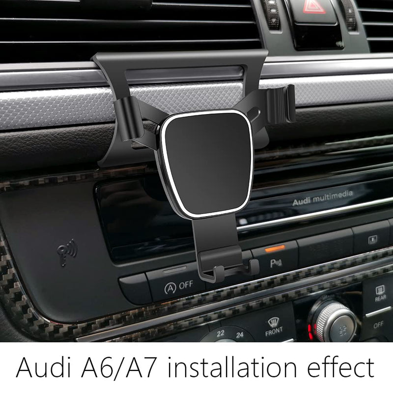 [Australia - AusPower] - LUNQIN Audi 2012-2018 A6 A7 Car Phone Holder Auto Accessories Navigation Bracket Interior Decoration Mobile Cell Phone Mount for Audi A6 S6 A7 S7 2012-2018 