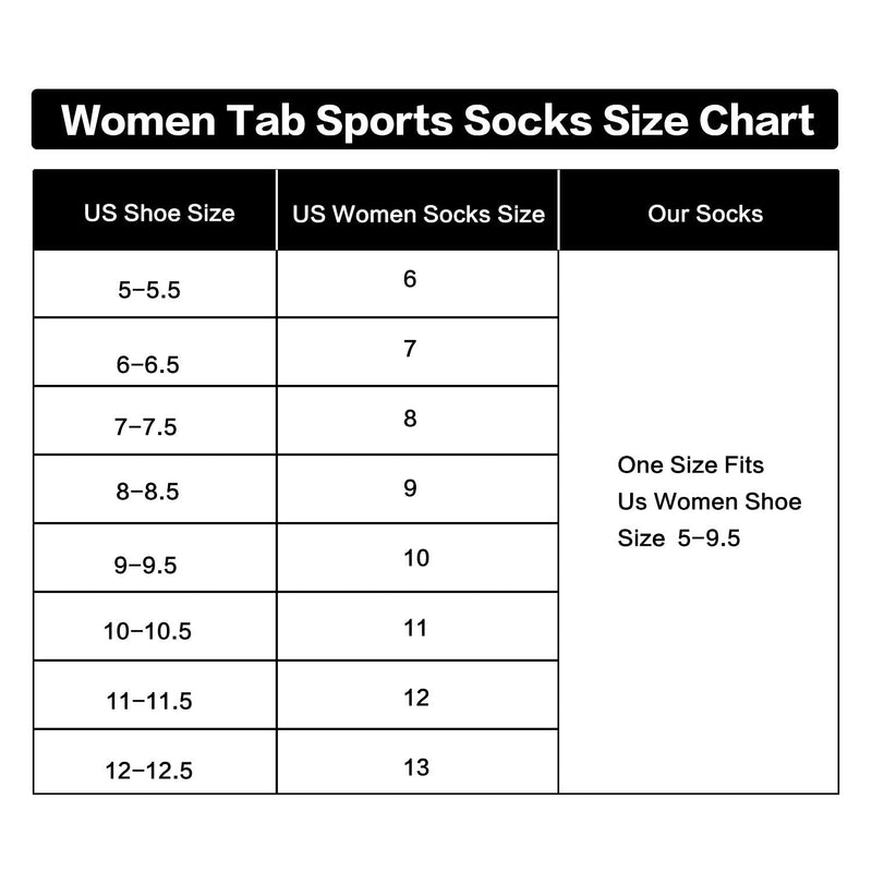 [Australia - AusPower] - Women's Ankle Athletic Running Socks-Denisy White Soft Low Cut Sports Tab Socks Black for US Shoe Size 6-9/9-11 (6 Pairs) Black (6 Pairs) 