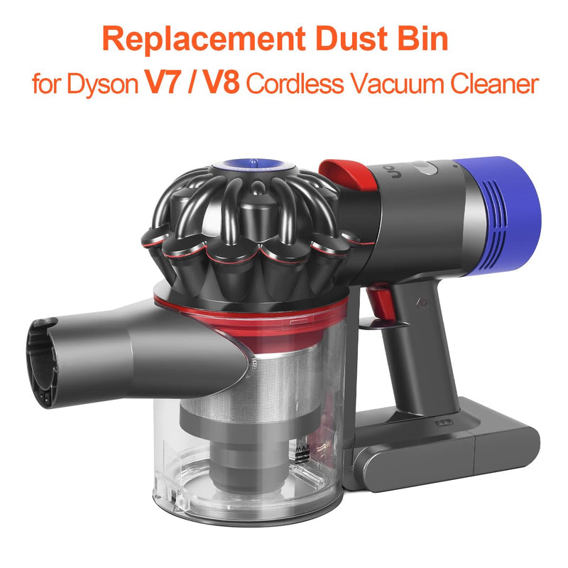 [Australia - AusPower] - DrRobor Dust Bin Replacement for Dyson V7 V8 SV10 SV11 Vacuum Cleaner, Clear Bin Part No.967699-01 
