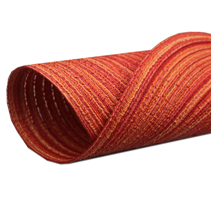 [Australia - AusPower] - unbanded Round Braided Placemats Set of 4, Cotton Round Table Placemats 15 inch for Home Wedding Party (Orange), 15 Round Mats 4 15" Round Mats 4 Orange 