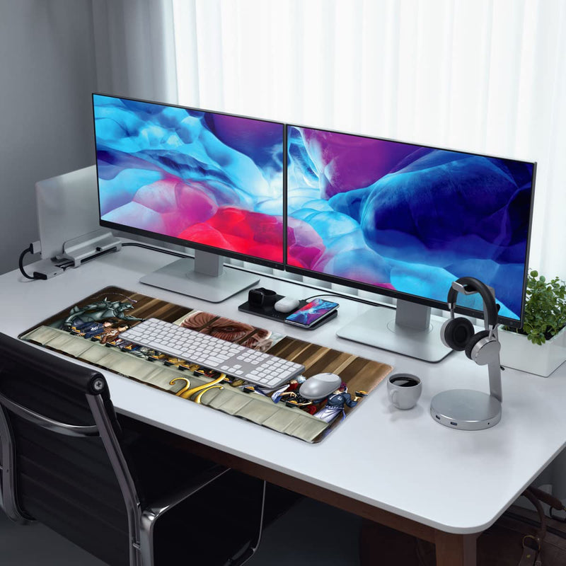 [Australia - AusPower] - Anime Character Mouse Pad for Computer - Anime Character Collection Saitama Eren Jaeger Gaming Large Mouse Pad Non Slip Rubber Mat, Desktop PC Laptop Office Big Mouse Pad 31.5x11.8x0.12inch 31.5in x 11.8in, Anime Character Collection 