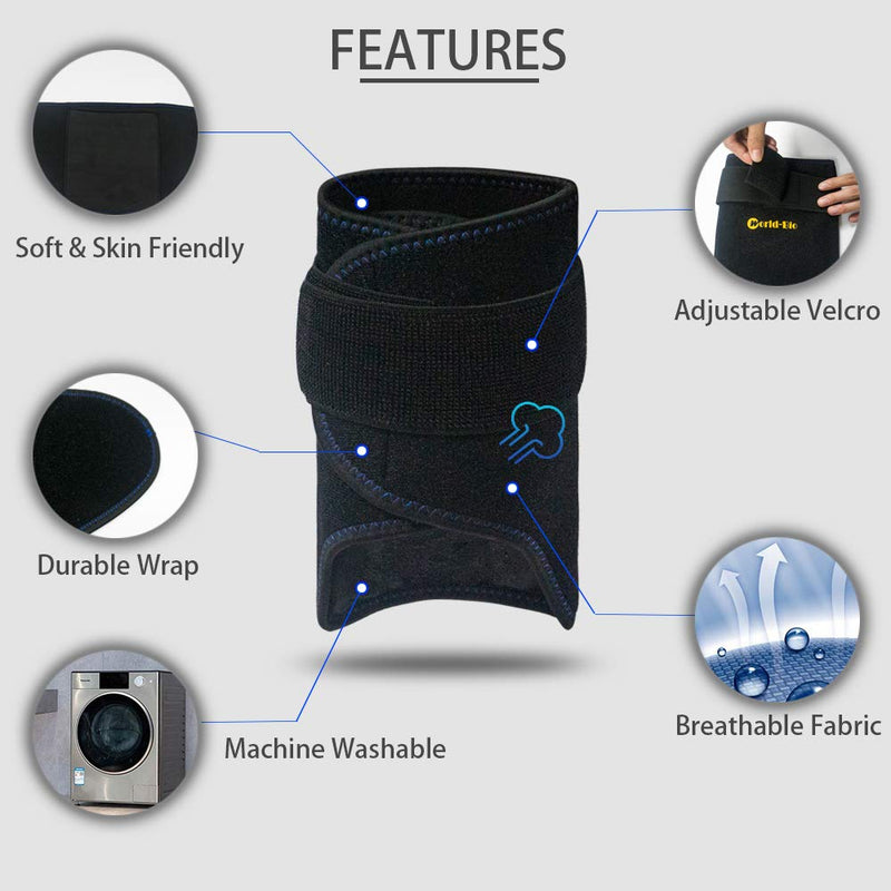 [Australia - AusPower] - Foot Ice Pack Wrap Reusable Ice Gel Pack for Plantar Fasciitis, Achilles Tendonitis, Heel Spurs, Sore Feet, Hot Cold Therapy Cold Pack Pain Relief for Sprains, Muscle Pain, Bruises, Injuries, Swelling 2 ice pack and 1 wrap - 6.3'' x 6.7'' 