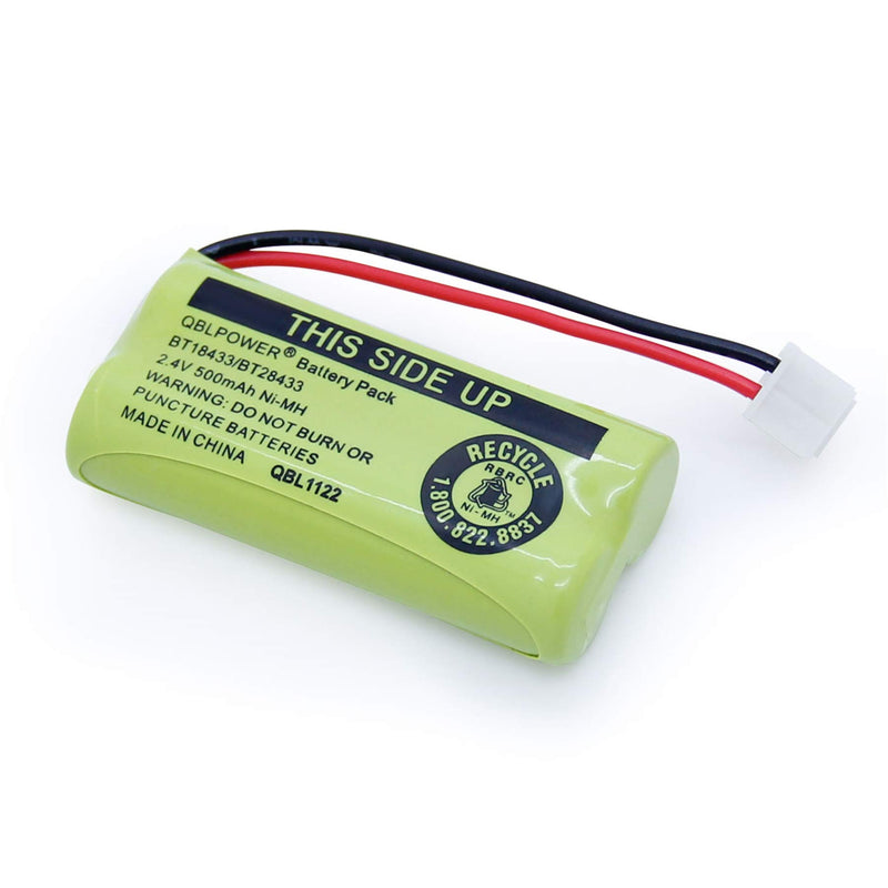 [Australia - AusPower] - QBLPOWER 2.4V Rechargeable Battery Compatible with AT&T Vtech Phones BT18433 BT184342 BT28433 BT284342 BT-8300 BATT-6010 BT1011 BT1018 BT1022 BT1031 89-1326-00-00/89-1330-01-00/CPH-515D(Pack of 2) 