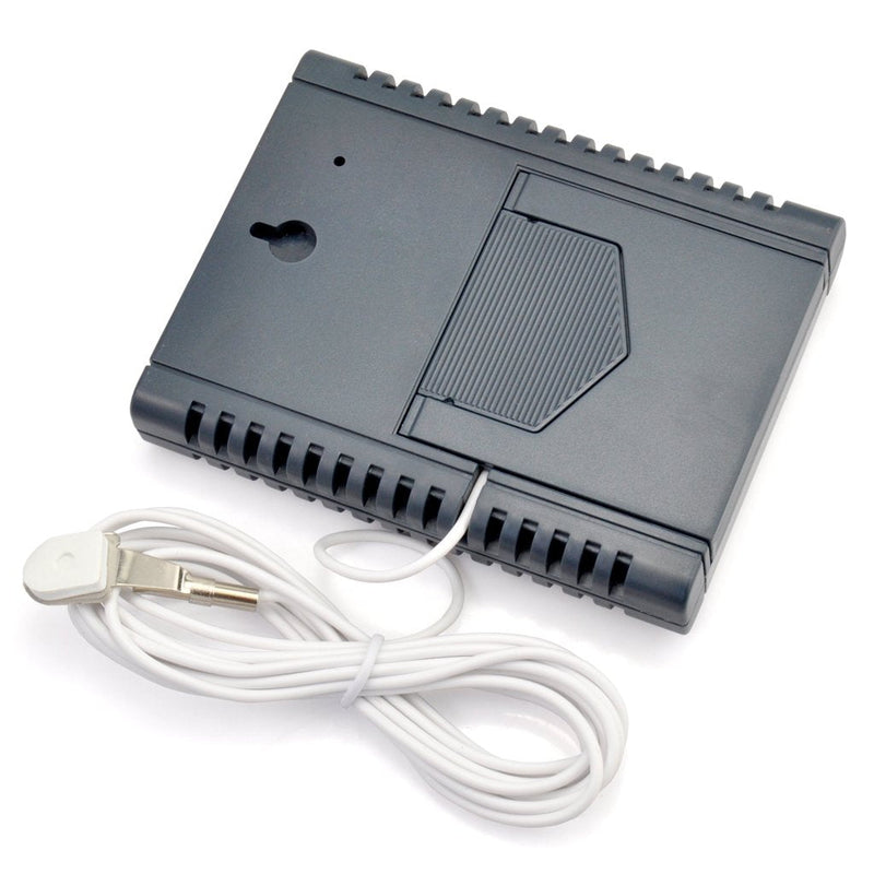 [Australia - AusPower] - iKKEGOL Digital Indoor Outdoor in/Out Wall Mount Monitor Sensor LCD Temperature Thermometer Hygrometer Humidity Meter with Probe Cable Silver 