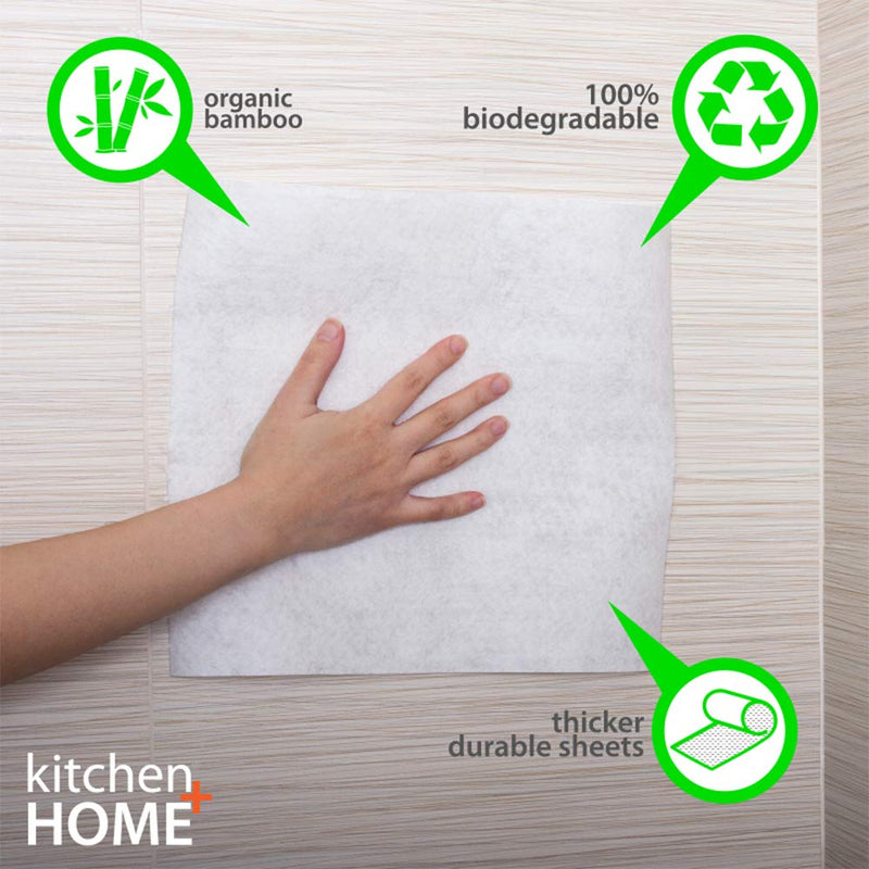 [Australia - AusPower] - Bamboo Towels - Heavy Duty Machine Washable Reusable Rayon Towels - One roll replaces 6 months of towels! 1 Pack 