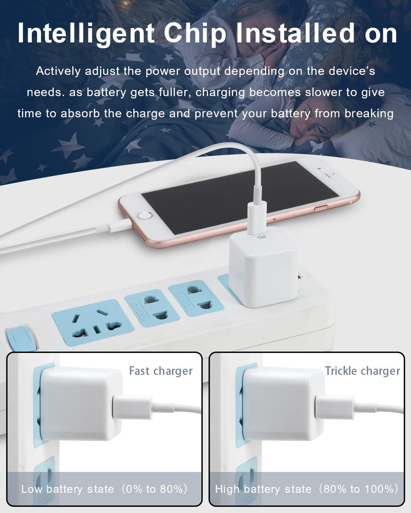 [Australia - AusPower] - USB C Wall Charger Fast Charging, 20W Type C Fast Charger for Phone 13, 13 Pro,13 Pro Max, 12, 12 Pro,12 Pro Max, 11,11 Pro,11 Pro Max, Quick Charger Block Box Plug for 13, 12 Mini SE/XR/XS/X,Samsung 