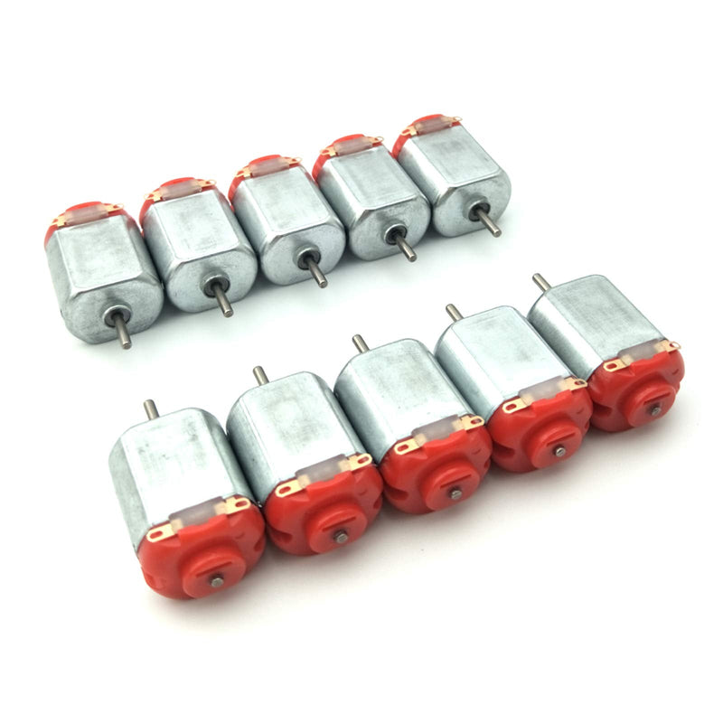 [Australia - AusPower] - 10pcs Micro 130 DC Motor Strong Magnetic Brushed Electric DC 3V -12V 25000 RPM Cars Toys Electric Motor, High Speed Torque DIY Remote Control Toy Car Hobby Motor, Metal Car Engine Motor Kit for Toys 