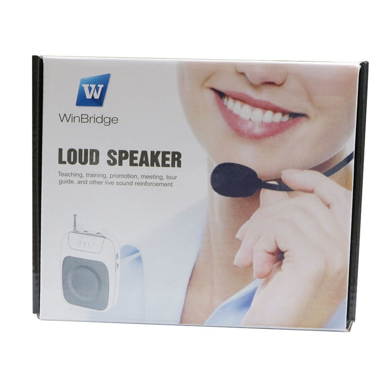 [Australia - AusPower] - WinBridge WB001 Portable Voice Amplifier with Headset Microphone Personal Speaker Mic Rechargeable Ultralight for Teachers, Elderly, Tour Guides, Coaches, Presentations, Christmas Gift Teacher 
