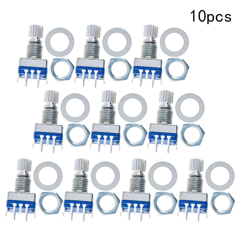 [Australia - AusPower] - Fielect 10Pcs 360 Degree Rotary Encoder Code Switch Digital Potentiometer EC11 7 Pins 15mm Shaft EC11 7 Pins 15mm Shaft 10Pcs 