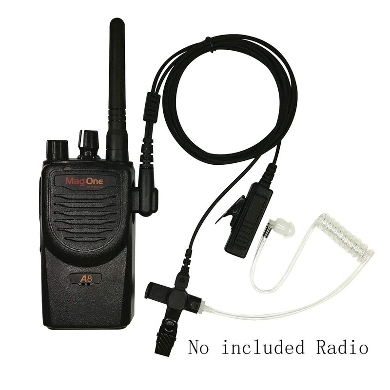 [Australia - AusPower] - Earpieces for Motorola Walkie Talkies with Mic 2 Pin Acoustic Tube Headset and PPT for CP200 GP2000 XU1100 PRO1150 MU12 (1 Pack) 