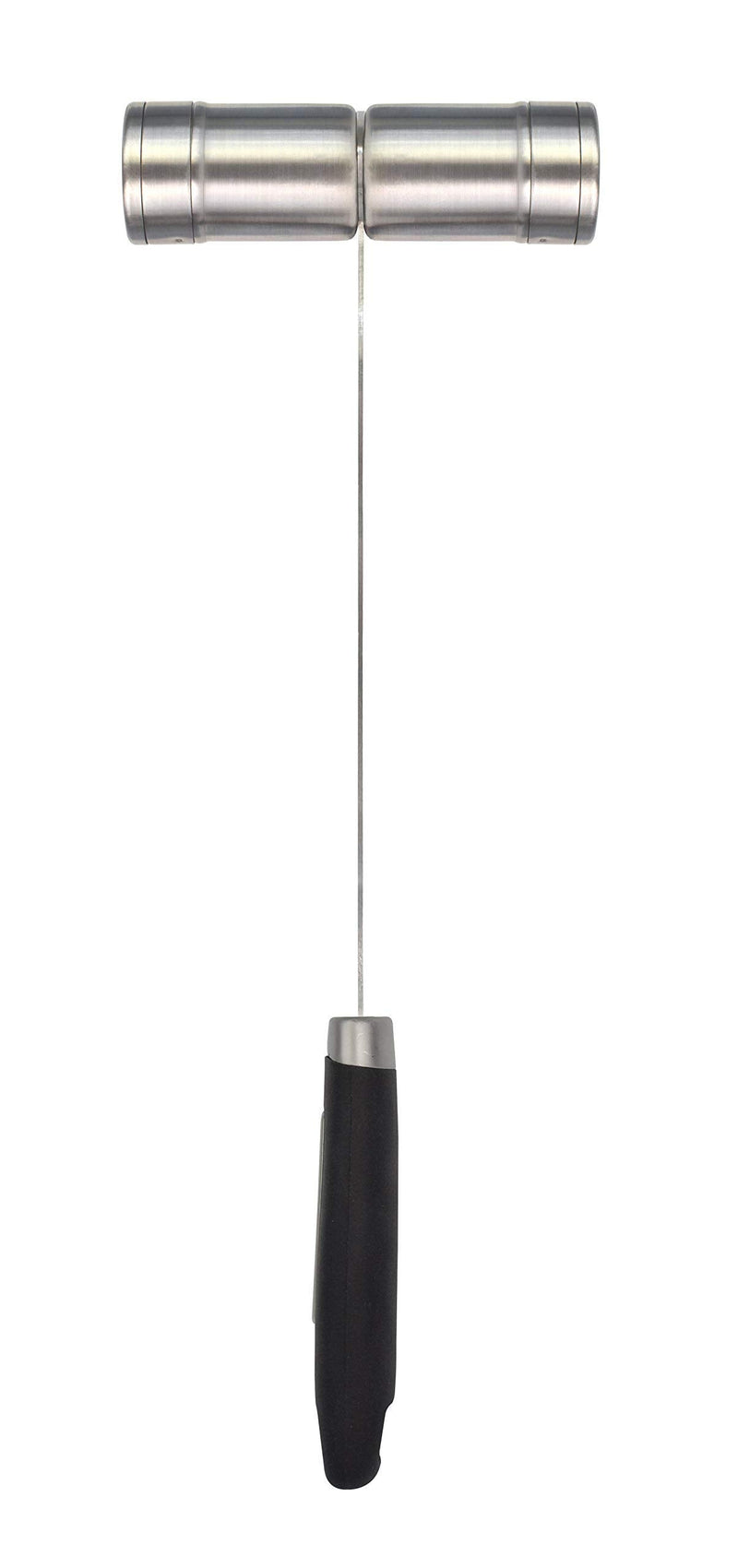 [Australia - AusPower] - Jim Beam Stainless Steel Salt and Pepper Shaker with Long, Soft Grip Handles, Large, Silver 