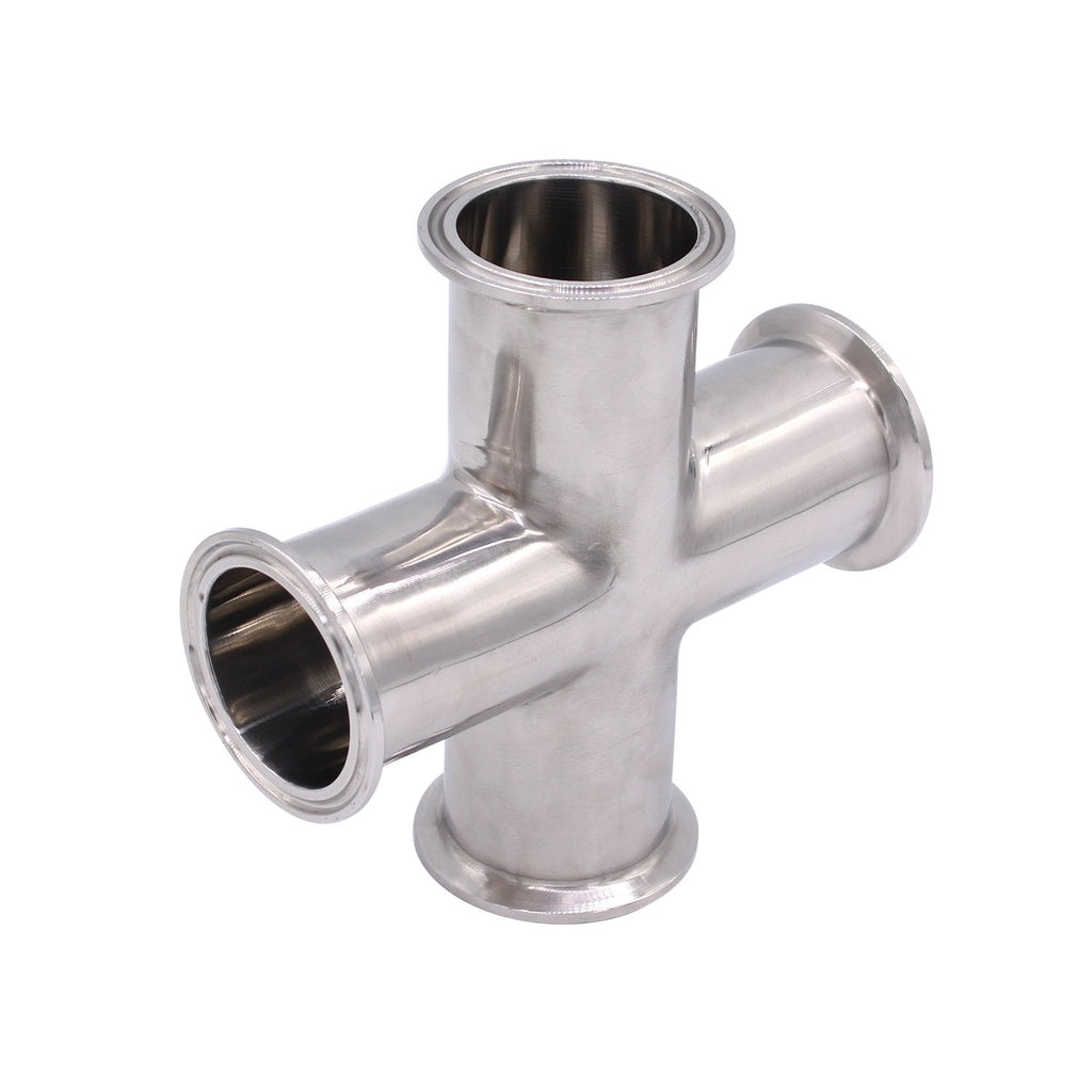 [Australia - AusPower] - DERNORD 4 Way Cross Clamp Fits 2" Tri-clamp Sanitary Fitting Stainless Steel 304, 51mm Pipe OD Pipe OD:51mm 