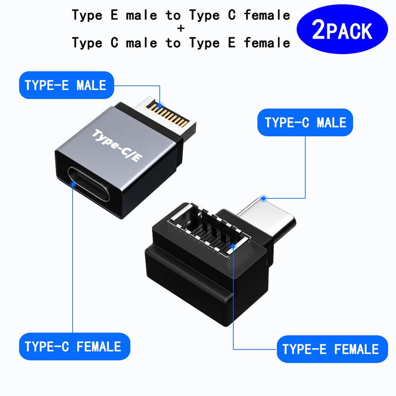[Australia - AusPower] - rgzhihuifz USB 3.1 Type E to Type C Extension Adapter , Gen 2 (10 Gbit/s) USB 3.1 Type-E Male Port to Type-C Female Port and Type E Female/Type C Male Internal Adapter Cable 