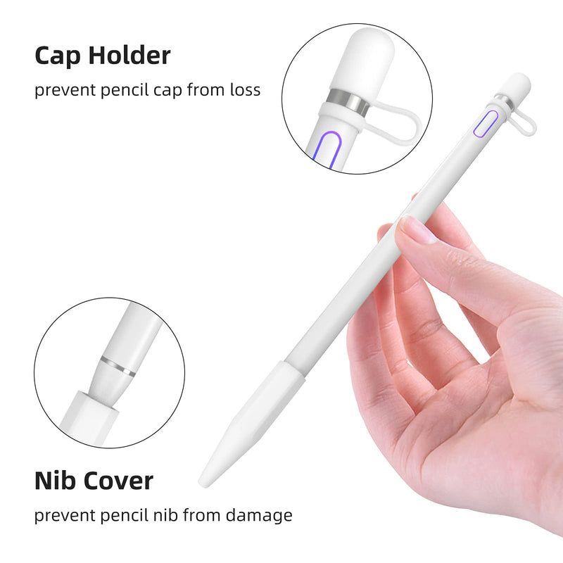 [Australia - AusPower] - Silicone Case Pen Cap Nib Cover Pencil Cap Holder Tip Protective Cover Compatible with Stylus Pen 