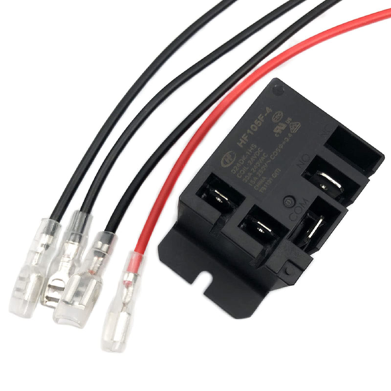 [Australia - AusPower] - FainWan 2PCS Power Relay SPST(1 NO) DC24V Coil, 30A SPST 120 VAC with Flange Mounting and 8 Quick Connect Terminals Wires Mini Relay HF105F-4-DC24V-8X 