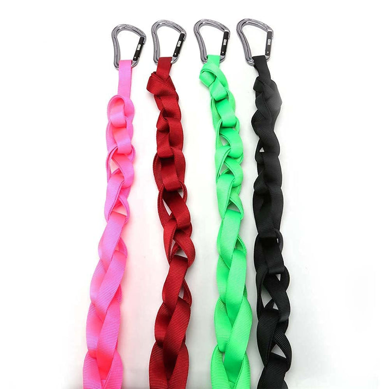 [Australia - AusPower] - Rock-N-Rescue 20-Foot Webbing and Carabiner Combo - Heavy-Duty Tubular Nylon, Made in USA, Rock Climbing, Firefighter, and Rescue Gear Red 