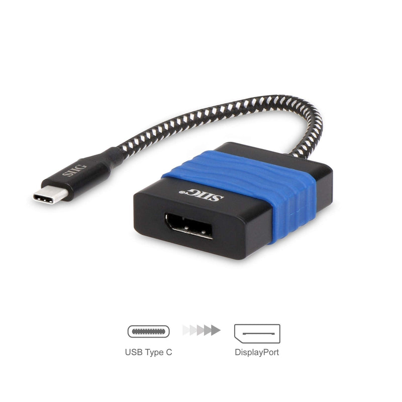 [Australia - AusPower] - SIIG USB C to DisplayPort 4K 60 Hz Adapter Converter, Type C to DP Male to Female for 2016 MacBook Pro, ChromeBook Pixel, and More 