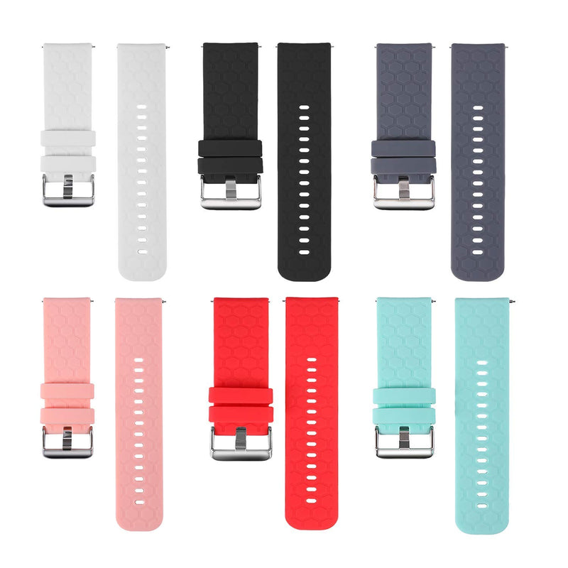 [Australia - AusPower] - ECSEM Band Compatible with Hongmed Watch Bands,Watch Strap Soft Silicone Wristbands Adjustable Quick Release Bands Replacement for Hongmed Smartwatch Accessories 6PACKS 