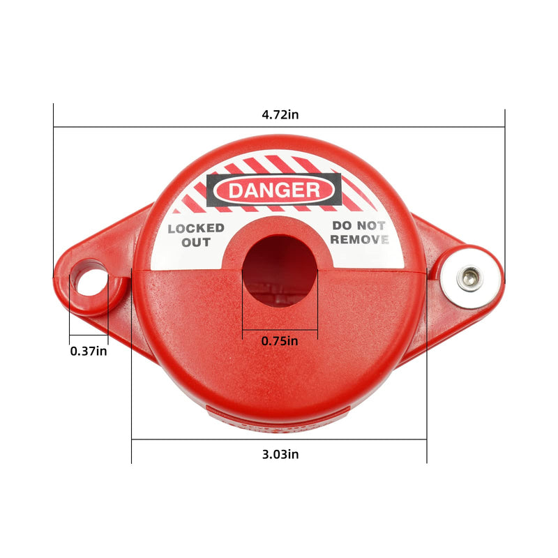 [Australia - AusPower] - Boviisky 1-2.5 inches Rotating Gate Valve Lockout Plastic Outdoor Water Hose Protector Cover Door Knob Covers Babyproof with Safety Padlock for Faucet Knob, Spigot and Various Gas Storage Tanks Applicable size 1"-2.5" with Lock 