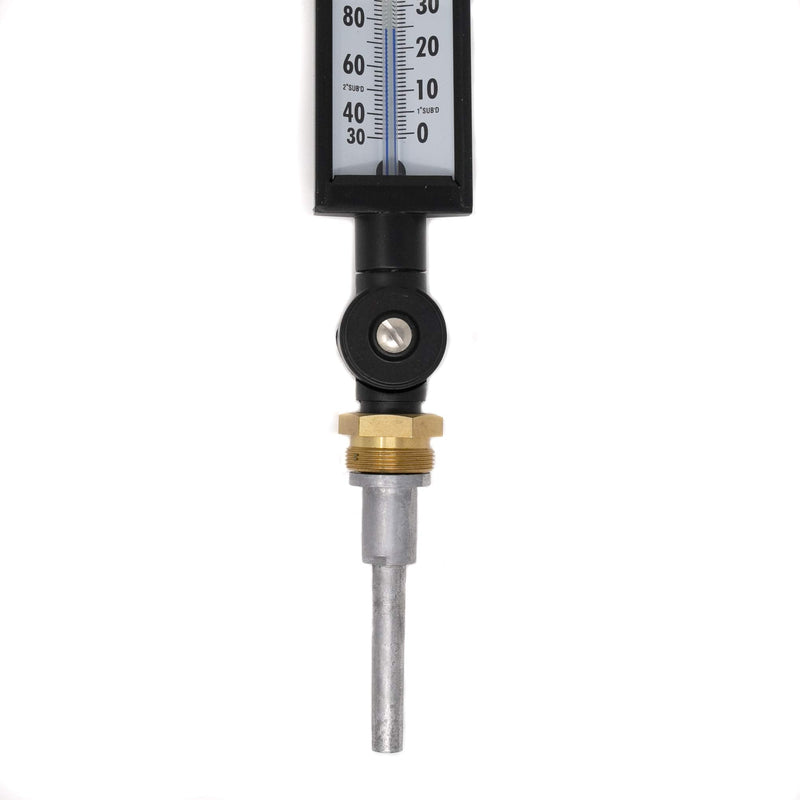 [Australia - AusPower] - PIC Gauges WGTC Thermometer AS5H942AL 9" Scale, 3-1/2" Stem Length, 30/240° F Temperature Range Blue Spirit Filled Industrial Thermometer with Aluminum Case and Adjustable Angle Stem 30-240 Deg F Without Thermowell 
