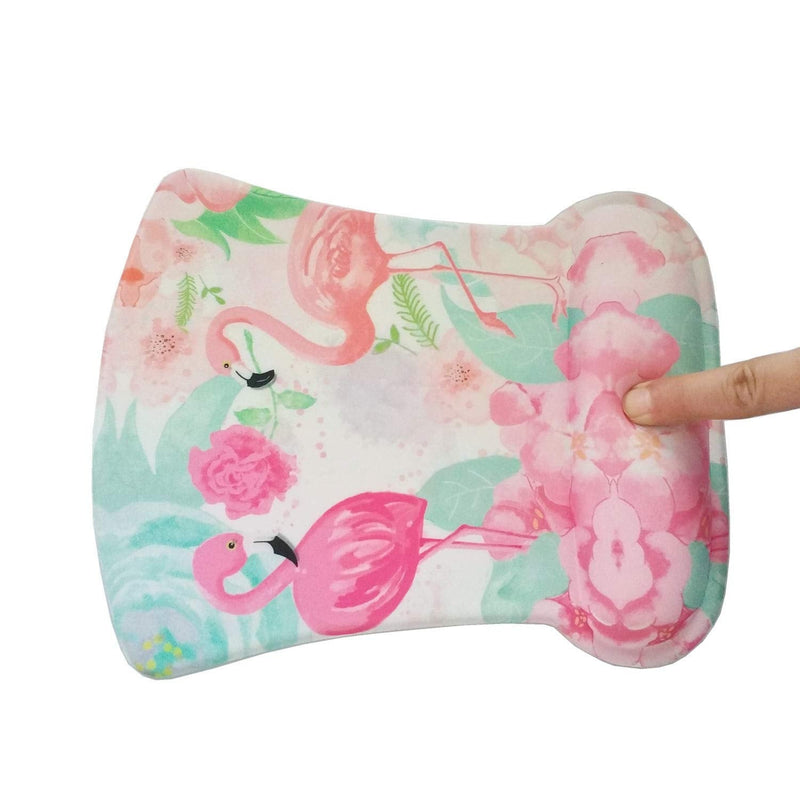 [Australia - AusPower] - HAPLIVES Ergonomic Keyboard Wrist Rest Pad and Mouse Pad Wrist Support Set with Non-Slip Backing Memory Form-Filled, Easy-Typing and Pain Relief for Gaming Office Computer Laptop (Pink Two Flamingos) Pink Two Flamingos 