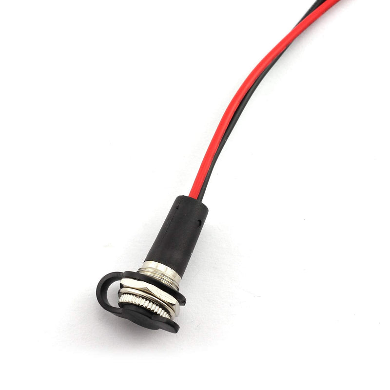 [Australia - AusPower] - Tegg 5pcs DC-099A DC Female Panel Mount Charging Wire Threaded Socket Jact Connector with Dustproof Plug IP67 68 Water-Proof Large Current Power Adapter 5.5x2.1mm 