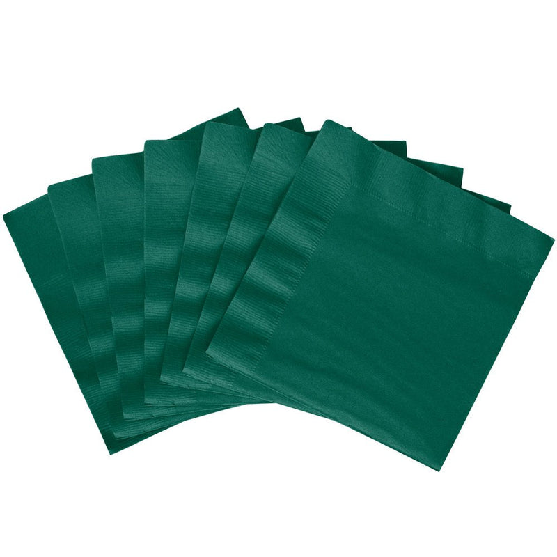 [Australia - AusPower] - Perfectware 2 Ply Hunter Green-200 Hunter Green Beverage Napkin Package of 200ct- 2-Ply, 2.5" Height, 5" Width, 10" Length (Pack of 200) 