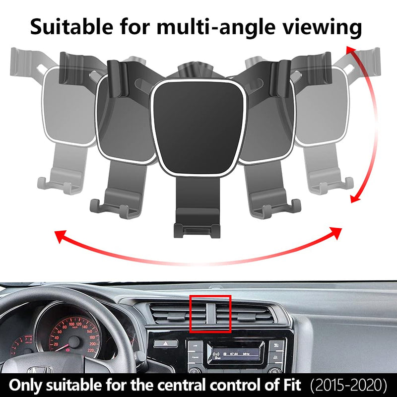 [Australia - AusPower] - LUNQIN Car Phone Holder for Honda Fit 2015-2020 Auto Accessories Navigation Bracket Interior Decoration Mobile Cell Phone Mount 