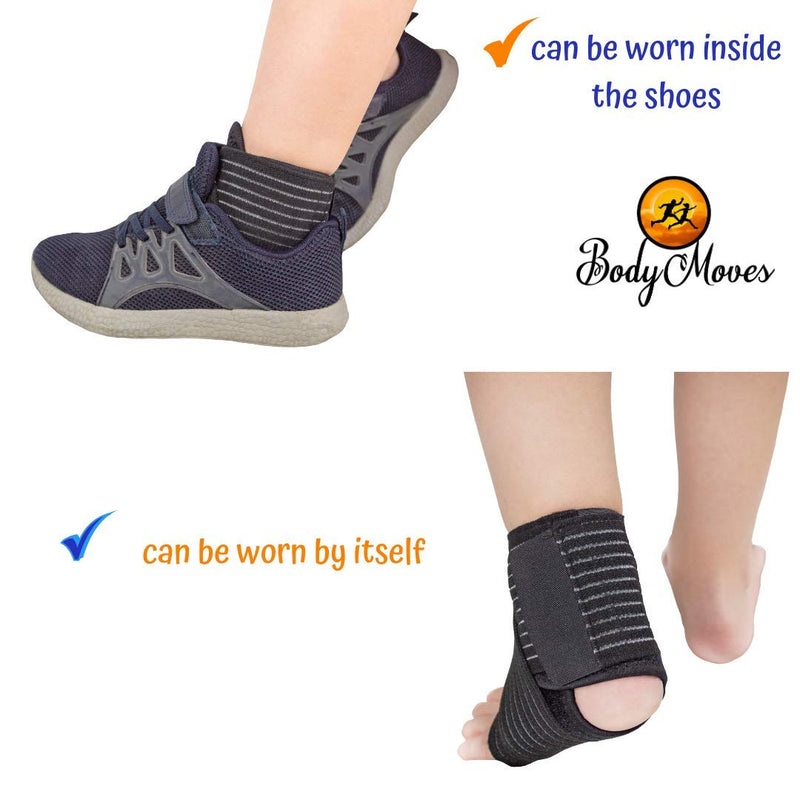 [Australia - AusPower] - BodyMoves Kid's Ankle brace support PLUS Hot and Cold Ice Pack (Sweet Pink, MED for Big KIds (US 3.5-7)) Sweet Pink MED for Big KIds (US 4-7) 