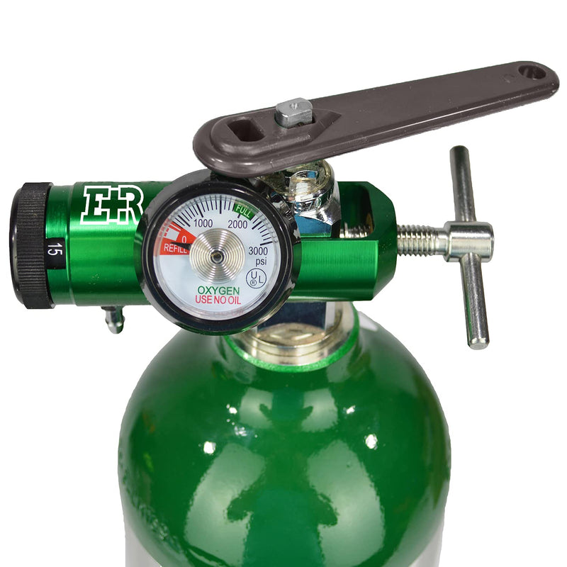 [Australia - AusPower] - Ever Ready First Aid Oxygen Regulator CGA-870 Gauge Flow Rate with Wrench Key - 0-15LPM 