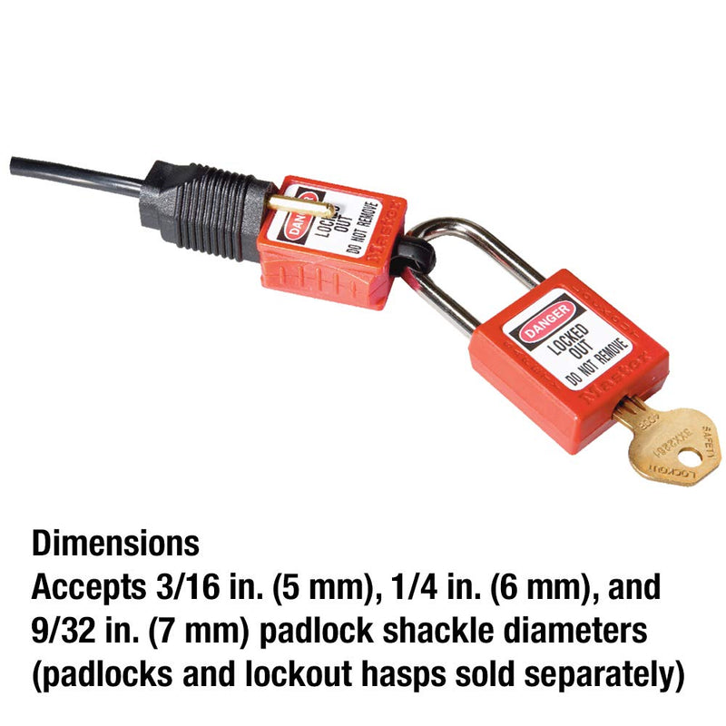 [Australia - AusPower] - Master Lock S2005 Lockout Tagout Electrical Prong Plug Lockout 