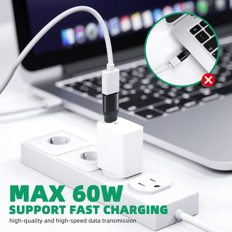 [Australia - AusPower] - USB C to USB Magnetic Adapter 24Pins USB C Male to USB A Female Adapter 2 Pack with PD 60w Charge 10Gbps USB3.1/USB3.0 for MacBook Pro /Air and More Type C Devices A to C - Magnetic 
