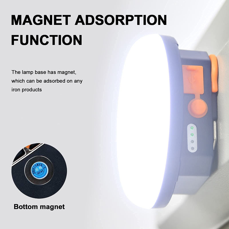 [Australia - AusPower] - IODOO 5000 mAh 3000LM Flashlight Portable LED Camping Lantern Rechargeable Light 15W with Magnet, IPX4 Waterproof Tent Light Survival Kits Power Failure for Christmas Gift 