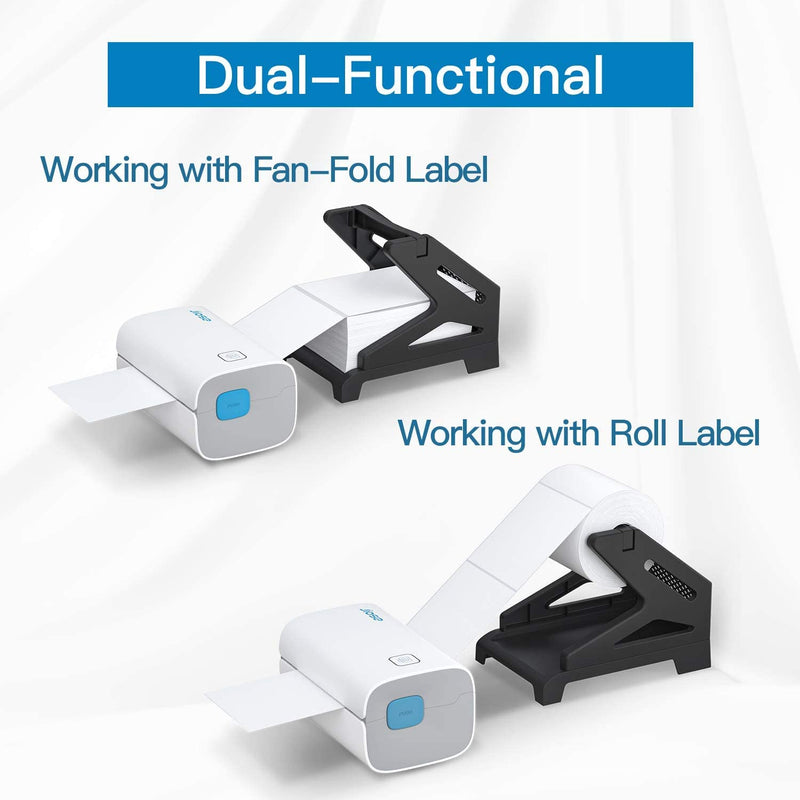 [Australia - AusPower] - Jiose Label Holder, Thermal Label Holder for Rolls and Fan-Fold Labels, Work with Desktop Label Printer (Black) 