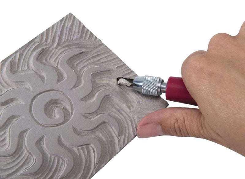 [Australia - AusPower] - Speedball Red Baron Unmounted Linoleum Block, 12-Inch x 12-Inch Battleship Grey 
