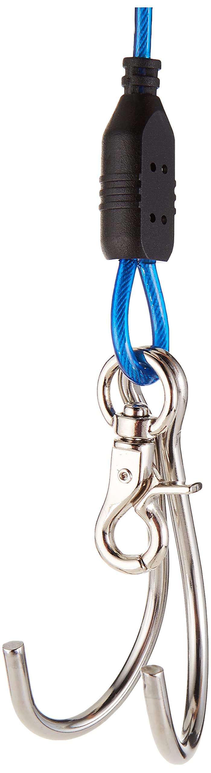 [Australia - AusPower] - Scuba Choice Diving Stainless Steel Reef Double Hook with Spiral Coil Lanyard 