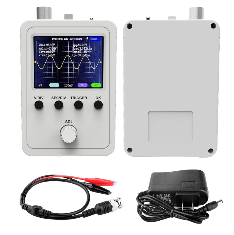 [Australia - AusPower] - AUKUYEE Updated 2.4" TFT Digital Oscilloscope Kit with Power Supply and BNC-Clip Cable Probe Q15001 (Assembled Finished Machine) 